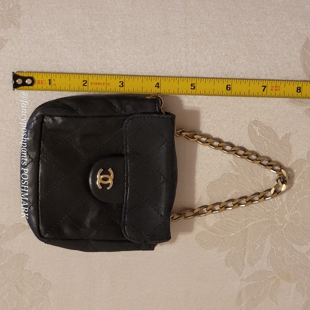 CHANEL lambskin Mini Mini Matelasse Chain Pouch CC vintage made in France luxury - Picture 15 of 17